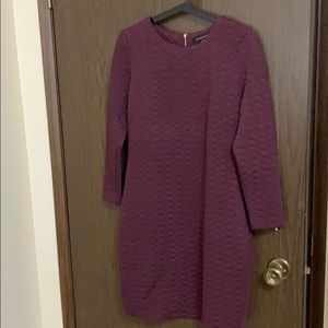 Dynamite maroon quilted dress with stretch!
